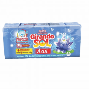 Sabao Barra Girando Sol 1kg C/5 Azul