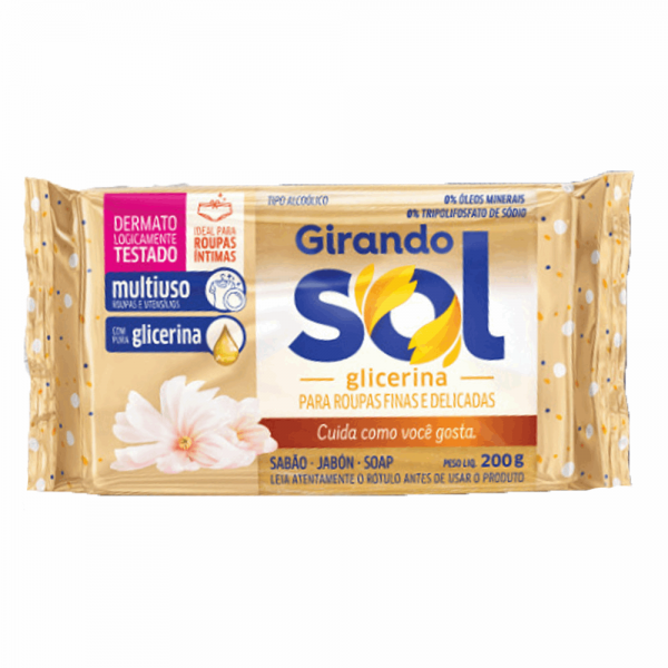 Sabao Barra Girando Sol 200gr Glicerina