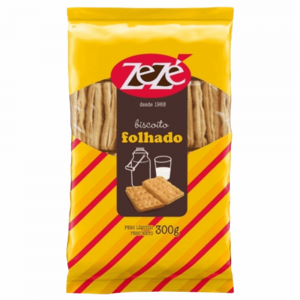 Bisc.Zeze Folhado 300gr Salgado