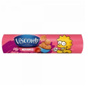 Bisc.Visconti Recheado 125gr Morango