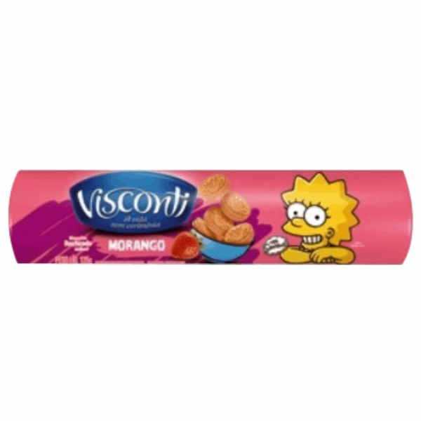 Bisc.Visconti Recheado 125gr Morango
