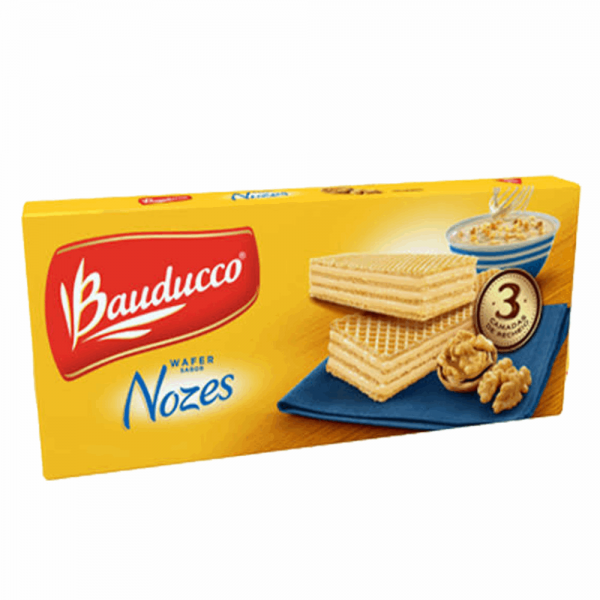 Wafer Bauducco 140gr Nozes