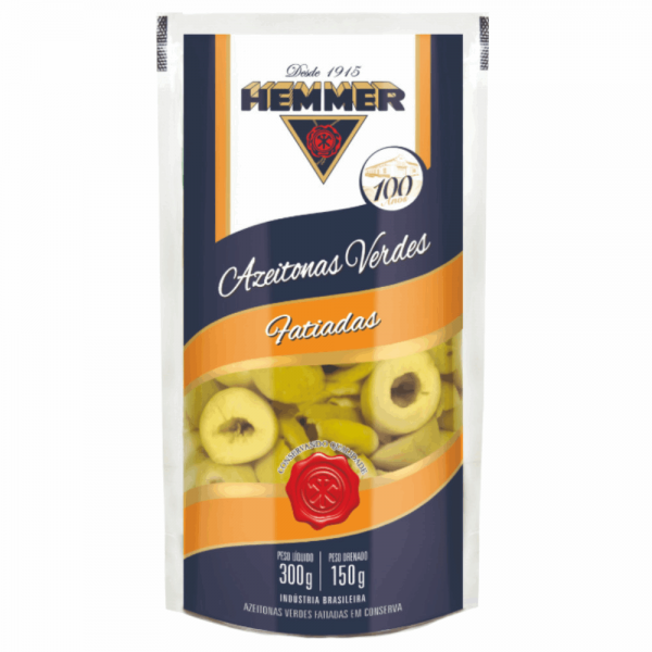 Azeitonas Hemmer 150gr Sach.Fatiada