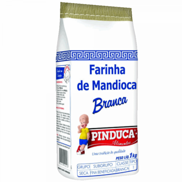 Farinha Mandioca Pinduca 1kg Branca