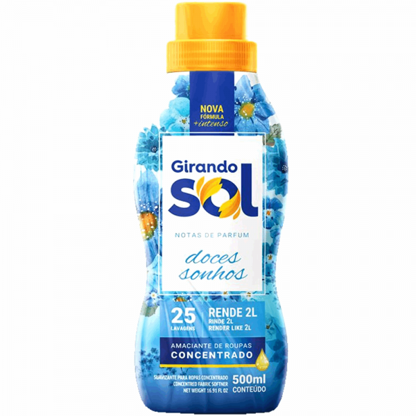 Amaciante Girando Sol Concent.500ml Azul