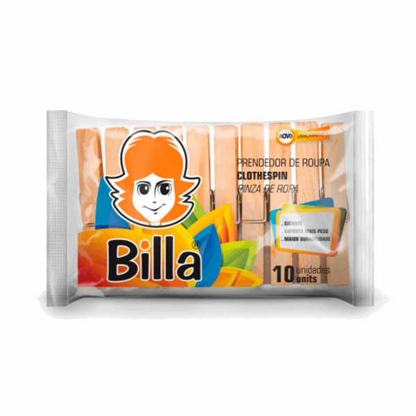 Prendedor Roupa Billa C/12
