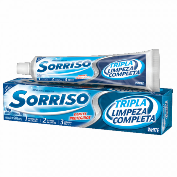 Cr.Dental Sorriso Tripla 70gr Limp.Compl