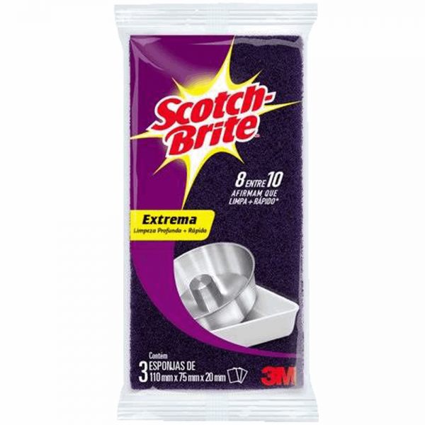 Esponja Scotch-Brite Extrema C/3 Roxa