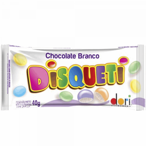 Confeito Dori Disqueti 40gr Choc.Branco