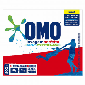 Lava Roupas Po Omo 800gr Lavagem Perfeit