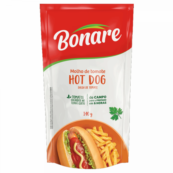 Molho Tomate Bonare 340gr Sach.Hot Dog