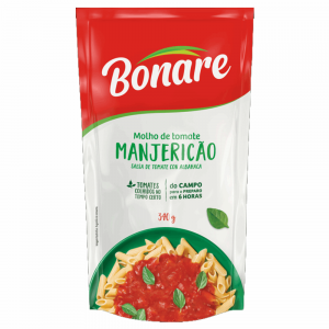 Molho Tomate Bonare 340gr Sach.Manjerica
