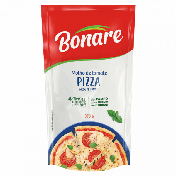 Molho Tomate Bonare 340gr Sach.Pizza