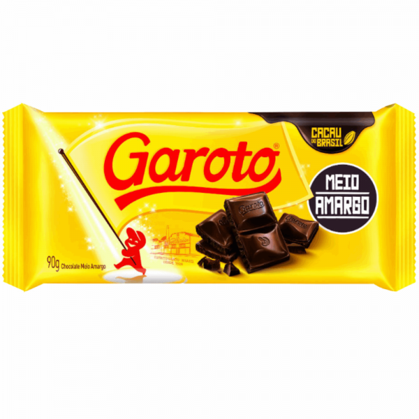 Barra Chocolate Garoto 90gr Meio Amargo