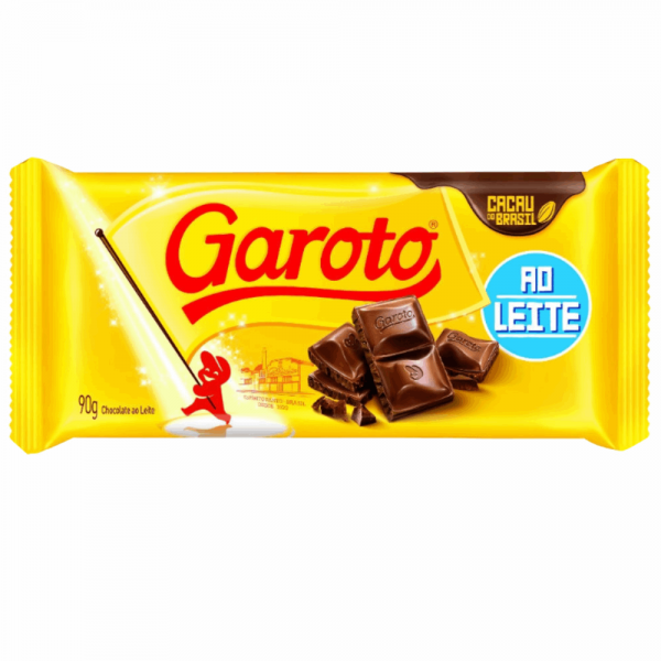 Barra Chocolate Garoto 90gr Ao Leite